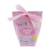 50 stks Suiker Cake Candy Box Bruiloft Gunst Huwelijk Baby Shower Geschenkdoos Verpakking Party Event Levert 120x60x48mm