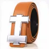 Hot fashion designer belts men high quality leather belt metal smooth B buckle solid jeans belts for men and women