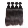 Lans Braziliaanse Virgin Menselijk Haar Wefts Extensions 50g / Pcs Body Wave Rechte Natuurlijke Zwarte Maleisische Haar 6 Bundels Lot Haarsnoot