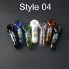 Flera klassificering Mini Glass Pipes Clear Tube 5 Color Ni Rökningshandtag Rör Rökrör Högkvalitativt oljebrännare Handrör RAM02