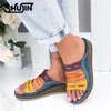 Mulheres Plataforma de Verão Chinelos de Patchwork Feminino Flip Flops Lady Casuais Cunhas Chinelos Sandálias De Costura Sandálias Confortáveis ​​Tênis