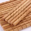 Natural Bamboo Chopsticks Tradycyjny Vintage Handmade Chinese Dinner Chopsticks Home Kitchen Tableware Hurtownie Szybka Wysyłka QW9761