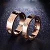 4 mm 5 mm 6 mm in acciaio in acciaio argento anello d'amore uomini e donne anelli di design di lusso in oro rosa regalo