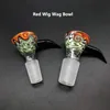 Nuevo embudo Wig Wag Glass Bowl Diseño con mango de megáfono con 14 mm 18 mm Macho Glass Bowl Pieza Accesorios para fumar Bong Downstem Difusor Bowls