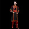 erkekler etnik dans performansı için Sincan dans kostümleri Uygur erkek uzun elbise parti sahne aşınmasını giysi