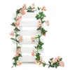 1.8 Metr Sztuczny Róża Kwiat Fałszywy Wiszące Dekoracyjne Róże Rośliny winorośli Liście Sztuczne Garland Kwiaty Wedding Wall Decor