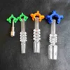 Quartz Tip Met Plastic Keck Clips Roken Accessoires Voor 10mm 14mm 18mm Titanium Nail Waterpijpen Glas water Bongs Pijpen Dab Booreilanden