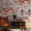 Tapete mit Ziegelsteinmuster, Kopf, Retro, Vintage, graue Zementwand, industrieller Wind, Loft, antiker Hintergrund, Papier1 Tapeten