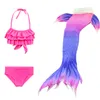 3 Sztuk 2019 Nowe Dzieci Mermaid Ogony z Monofin Dzieci Dziewczyny Kostiumy Pływanie Mermaid Tail Mermaid Swimsuit Flipper for Girls