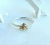 Gold Bee Finger Rings Gold Hammered Band Stacking Rings Wedding Anniversary Jewelry