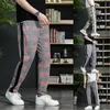 Man 3d Plaid Colorblock Leggings Hot Fashion New Casual Loose Sport Byxor Designer Man Höst Jogging Fitness Slim Byxor