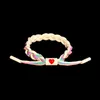 Kärlek holografisk reflekterande armband student par vävt bälte färg förändring hand rep