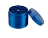 The latest threaded 4-layer zinc alloy smoke grinder mixed color 50MM metal flat tooth medicine wire manual grinder