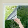 5 Sizes Privacy Window Film Solar Reflective Glass Sticker Silver Layer Tint Room Building Decor Wallpaper Self Adhesive Mirror Film