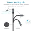 / 2/3 meter micro USB-kabel 3A Fast Laddning Typ-C Kabel Snabbladdning USB C Wire Line för Samsung Huawei Xiaomi Mobiltelefon