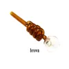 Healthy_Cigarette Y033 Smoking Pipes 30mm OD Bowl About 14cm Length 5.5 Inches Colored Twisted Tube Oil Rig Glass Pipe Fit Your Palm