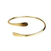 MYLONGINGCHARM 10 pcs/lot bracelets empilables en laiton blanc Bracelet empilable ovale lisse Bracelets de manchette ouverts F1671