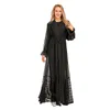 新しい到着islmaic kimono peignoirイスラム教徒Abaya Lovely Open Kaftan Dress Turkey Hijab Abayasイスラム服かわいいデザインF1718