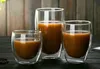 Tazze da 450 ml Vetro a doppia parete Trasparente fatto a mano resistente al calore Mini tazze per bevande al tè Tazza per bevande salutari Tazze da caffè in vetro isolante