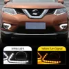 1 Set Daytime Running Lights Daylight Fog light cover Foglamp LED DRL For Nissan X-Trail Xtrail X trail 2014 2015 2016