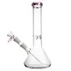 bongs water pipes beaker base water bong glass beaker water pipe 10'' Glass Bong with Color Accent on mouthpiece waterpipe beaker