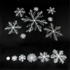 3 pz/lotto Decorazione Di Natale Fiocco Di Neve Albero Di Natale Ornamento di Plastica Fiocco di Neve Fiocco di Neve Artificiale Decorazione Rifornimenti Del Partito DBC VT0538
