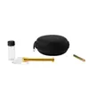 Smoking Snuff Snorter Sniffer Bottle Zipper Bag Kit Pill Box Herb Glass Bottle Jar Wax Spoon Shovel Spice Miller Store Case DHL