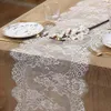 Chemin de Table en dentelle 12 "X 120", tissu en dentelle exquis avec Rose brodée Vintage, parfait pour la décoration de fête Boho de mariage