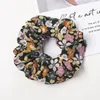 new Cute Flower Chiffon Scrunchies Women Scrunchy Elastic Hair Bands Girls Hair Accessories Floral Ponytail Holder Rubber Hair Ties