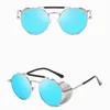 Vapor Punk Designer Sunglasses Pessoal Windshield Sol Óculos Retro Espelho Reflexivo Filme Rodado Frame Shield 8 Cores