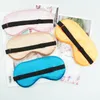 Nieuwe pure zijde slaap oog masker gevoerde schaduwdekking reizen ontspannen hulp blinddoek 12 kleuren heet