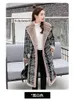 Winter Woman Shearling Coats Checked Plaid Jackets Outerwear Female Double Breasted Medium Long Thick Warm Faux Lambs Wool Coat1