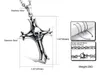 문자 목걸이 크로스 해골 스테인레스 스틸 펜던트 정교회 개별 디자이너 액세서리 남성 보이 랍스터 버클 목걸이 쥬얼리