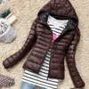 2018 herfst winter vrouwen basic jas jas vrouwelijke slanke hooded merk katoenen jassen casual zwarte jassen