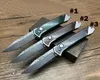 Auto Tactical Folding Kniv Damascus Steel Drop Point Blade Carbon Fiber Handle EDC Pocket Knives