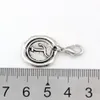 50pcs Letter Disc " T" Initial Floating Lobster Clasps Alloy Charm Pendants For Jewelry Making Bracelet Necklace DIY Accessories 18x32.5mm A-456b