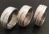 50 قطع عبر خط متجمد الفضة 8 ملليمتر الفولاذ المقاوم للصدأ حلقات الزفاف خواتم للرجال والنساء العلامة التجارية الجديدة المجوهرات حجم 17-21 ملليمتر