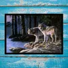 Płótno Art Print Animal Wolf Malardy Ganek Wall Salon Decor Obraz Plakat Obraz Olejny na płótnie - Gotowy do powiedzenia - oprawione