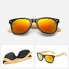 Bamboo Sunglasses Handmade Traveller Sun Glasses Plastic Frame Wood Temples uv400 Mirror Lenses Engraved LOGO Wholesale