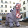 Large Inflatable Hippo Balloon Animal Model Airblown Hippopotamus With Big Mouth For Zoo Decoration