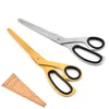 Golden Silver School Scissors Asymmetric Scissors Minimalist Design Office Household Professional Tailor Scissors