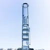 Triple Comb Perc Glass Bong Rak Tube Birdcage Perc Vattenrör 18mm Joint Oil Dab Rigs med Ice Pinch Quartz Banger Bowl