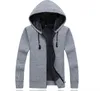 Mode-Hommes Pulls En Laine Solide Homme Cardigan Mode Hommes Vêtements D'hiver Plus Velours Épaississement À Capuche OutWear À Capuche Vente Chaude Pull