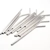 Pliez la paille droite en acier inoxydable 6mm 8mm 12mm pailles à boire 7 "8.5" 9.5 "10.5" barre de fête en métal réutilisable boissons QW7544