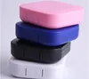 Contact Lens case Accessories Vision Care Eye mate box Colors Beauty Square smooth surface free ship 5pcs