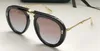 LUXURY- New Fashion Designer Sunglasses 0307-2 Telaio acetato pieghevole pilota con estivo avant-garde stile popolare UV 400 lente