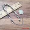 5 stuks in bulk puur roestvrij staal heren sieraden handgemaakte NK Chain curb link chain armband glanzend 8mm 215039039 extensie cha5816233