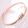 2019 fashion hot style jewelry diamond rose gold titanium bracelet women's new personality steel bracelet