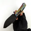 Begränsad anpassningsversion Rogue Shark Knives SCK Folding Kniv Svart S35VN Blade Anodiserad Titan Ram Starka Camping Verktyg Utomhusutrustning Taktisk EDC