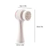 Brosse nettoyante pour le visage en silicone double face Portable Taille 3D Nettoyage du visage Vibration Massage Produit de lavage Outil de soins de la peau navire gratuit